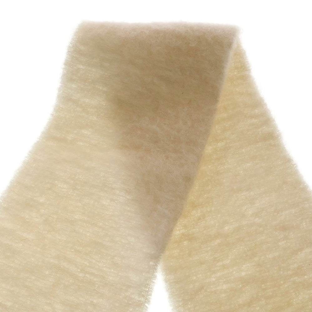 LOEWE(ロエベ) モヘア ウール混 フリンジマフラー ホワイト