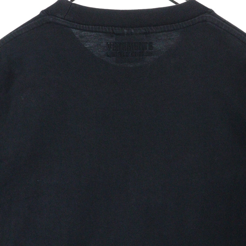 VETEMENTS(ヴェトモン) 21AW ワイルドユニコーン ジュラシックロゴ プリント 半袖Tシャツ カットソー ブラック UA52TR320B