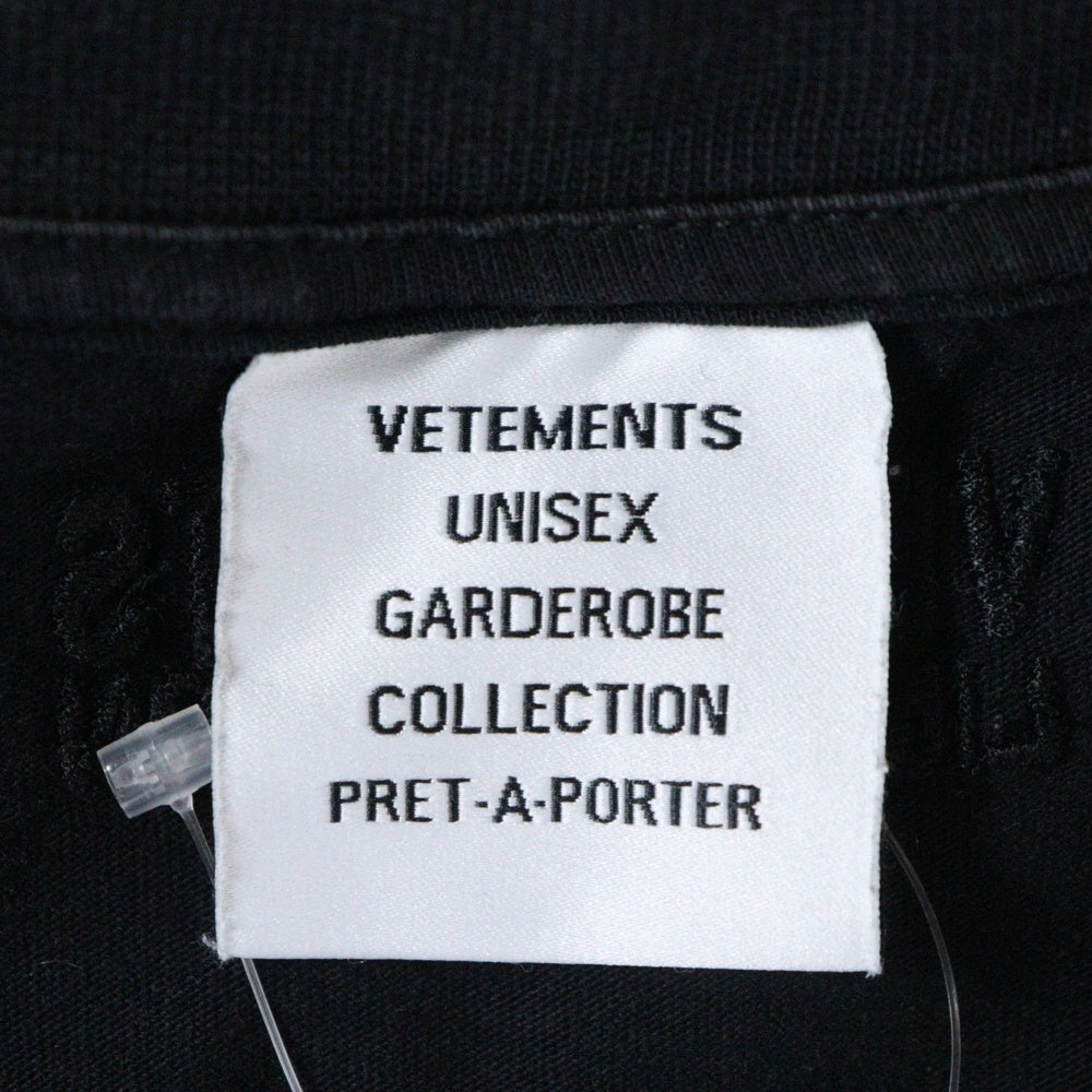 VETEMENTS(ヴェトモン) 21AW ワイルドユニコーン ジュラシックロゴ プリント 半袖Tシャツ カットソー ブラック UA52TR320B