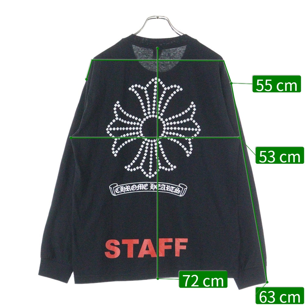 CHROME HEARTS(クロムハーツ) CH PLS L/S STAFF TEE CHプラスプリント ロングTシャツ スタッフ限定 ブラック