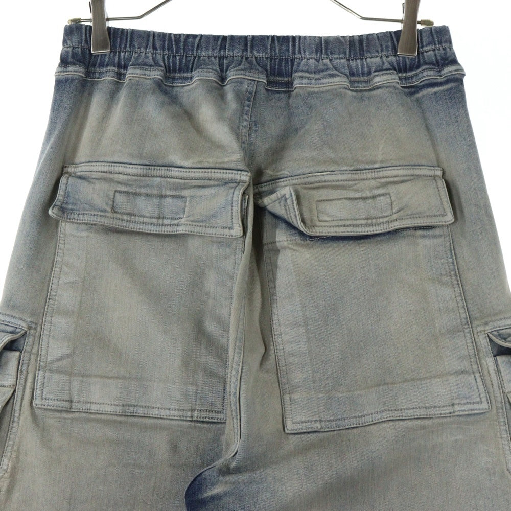 Rick Owens DRKSHDW(リックオウエンス ダークシャドウ) 24AW ダブルカーゴジャンボベラデニムパンツ DU02D2398-SKY インディゴ