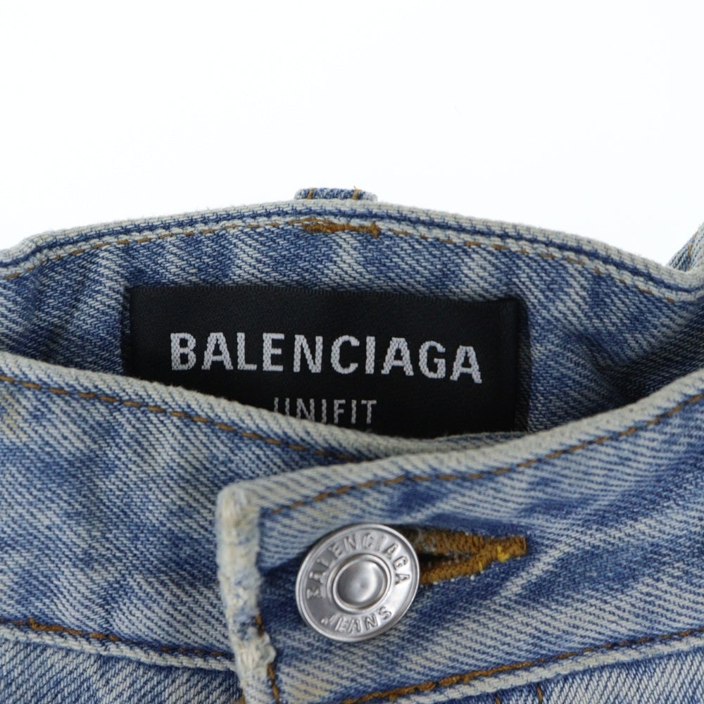 BALENCIAGA(バレンシアガ) 21AW SLASHED デニムパンツ レイヤード ダメージ加工 662764 TBP46 インディゴ
