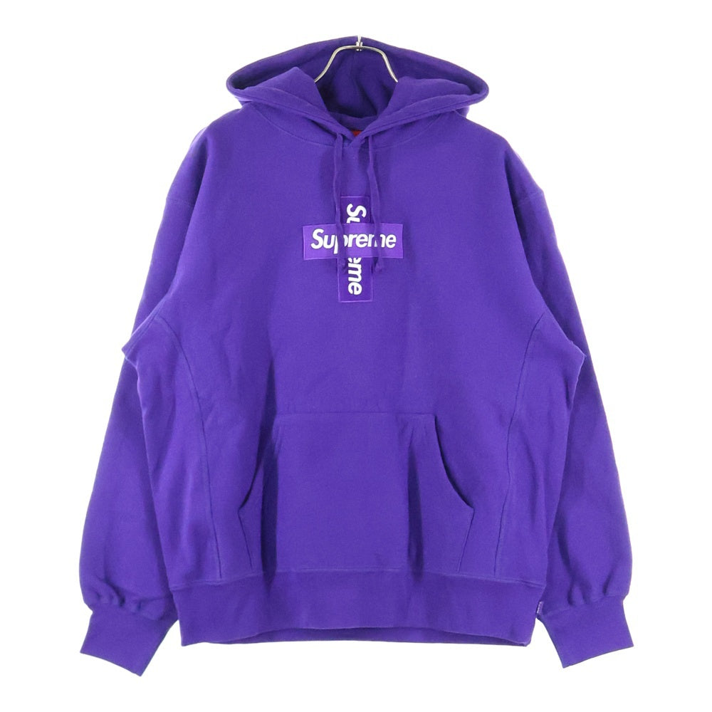 SUPREME(シュプリーム) 20AW Cross Box Logo Hooded Sweatshirt クロスボックスロゴスウェット プルオーバーパーカー パープル