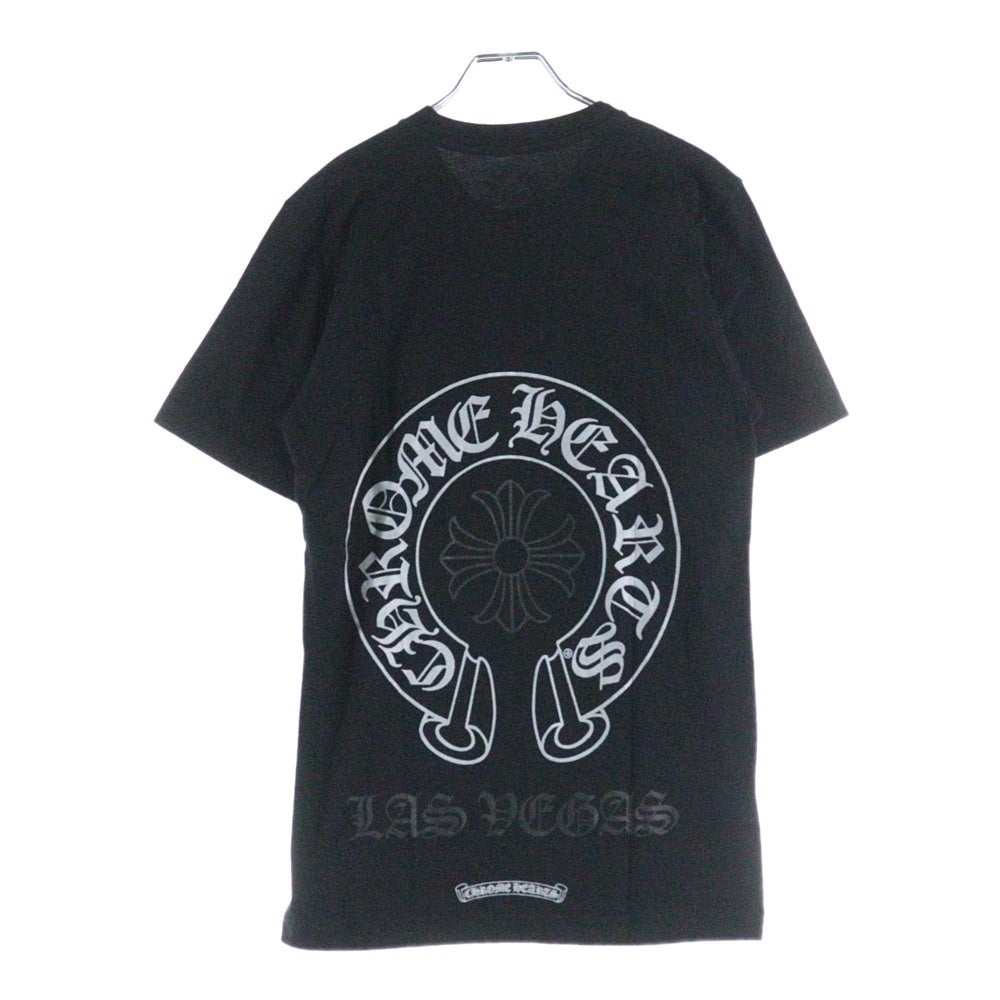 CHROME HEARTS(クロムハーツ) LAS VEGAS EXCLUSIVE HORSESHOE SS TEE ラスベガス限定 ホースシュープリント クルーネック 半袖Tシャツ カットソー ブラック/シルバー