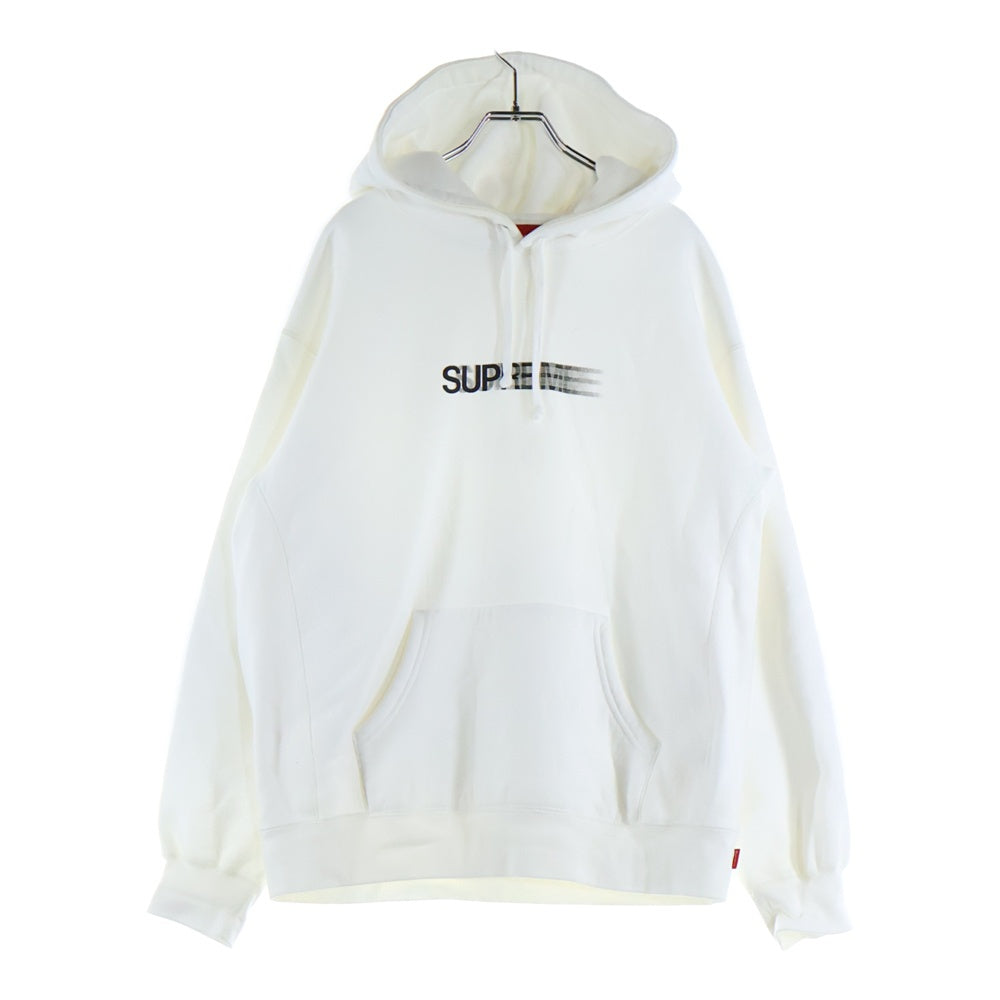 SUPREME(シュプリーム) 23SS Motion Logo Hooded Sweatshirt モーションロゴプリント プルオーバー スウェットパーカー フーディー ホワイト