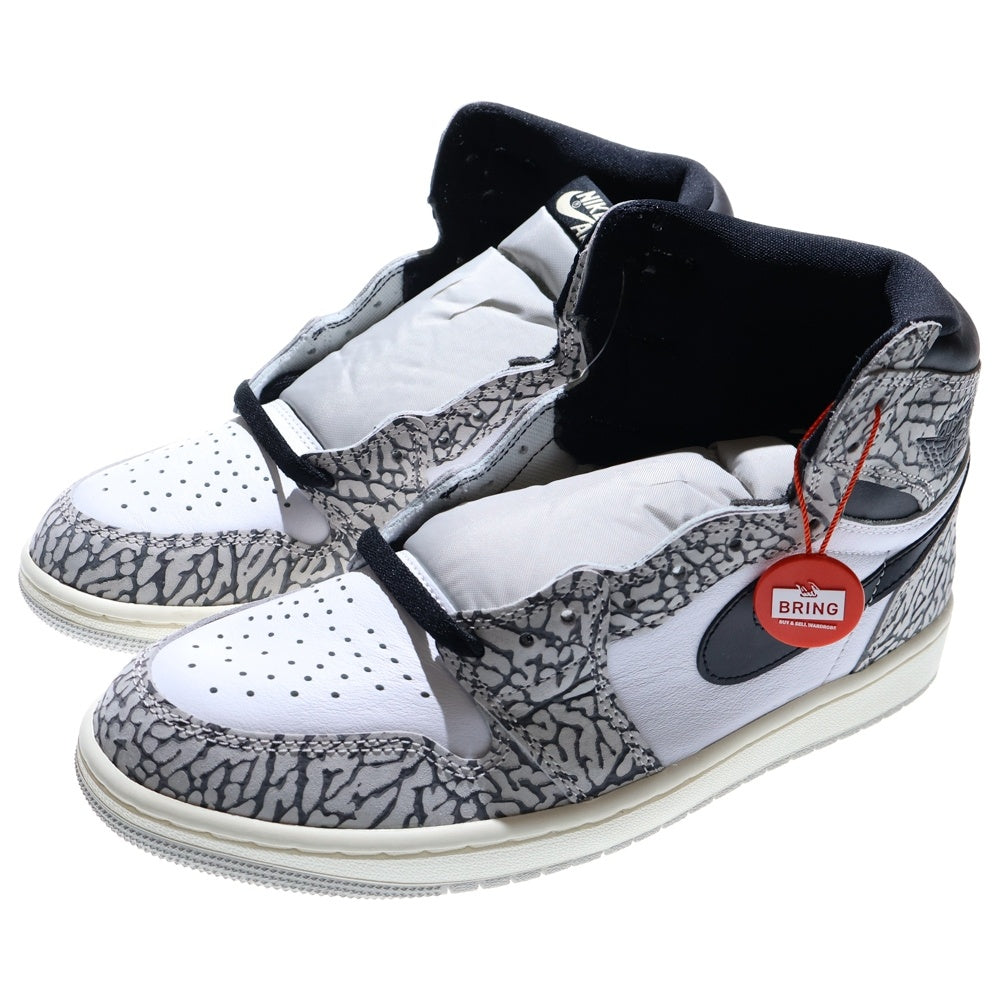 NIKE(ナイキ) AIR JORDAN 1 RETRO HIGH OG White Cement Safari DZ5485-052 エア ジョーダン 1 レトロ ハイカットスニーカー ホワイトセメント サファリ グレー US9.5/27.5cm