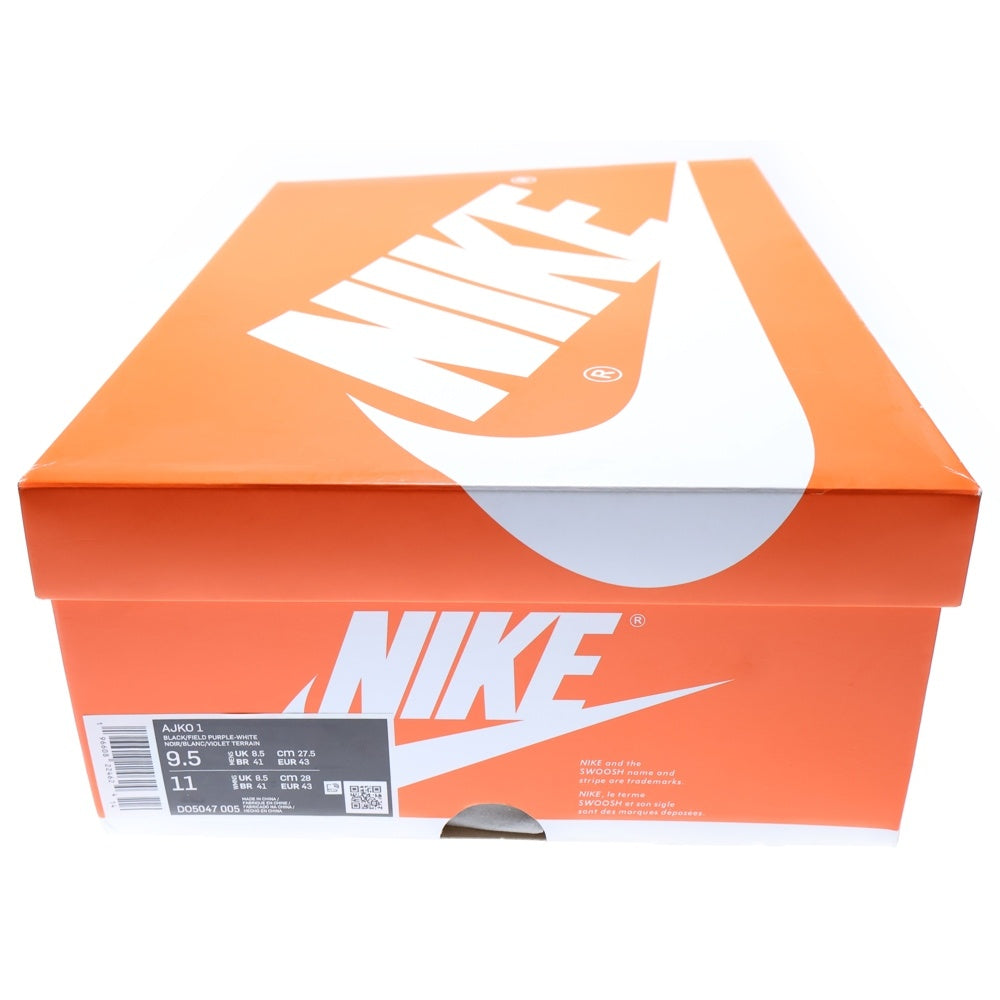 NIKE(ナイキ) AIR JORDAN 1 KO FIELD PURPLE DO5047-005 エアジョーダン1 フィールドパープル ハイカットスニーカー ブラック/パープル US9.5/27.5cm