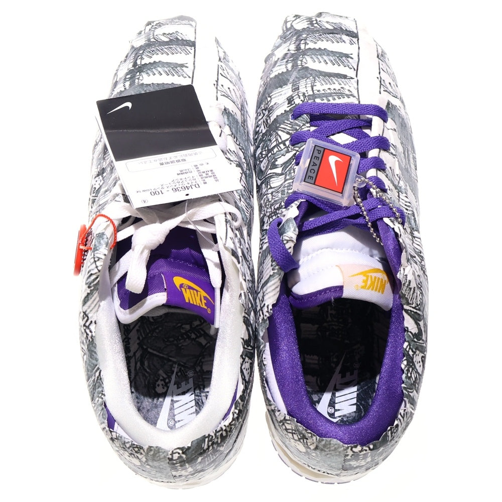 NIKE(ナイキ) MNS DUNK LOW FLIP THE OLD SCHOOL DJ4636-100 ダンク フリップ ザ オールドスクール ローカットスニーカー ホワイト/パープル US10.5/27.5cm