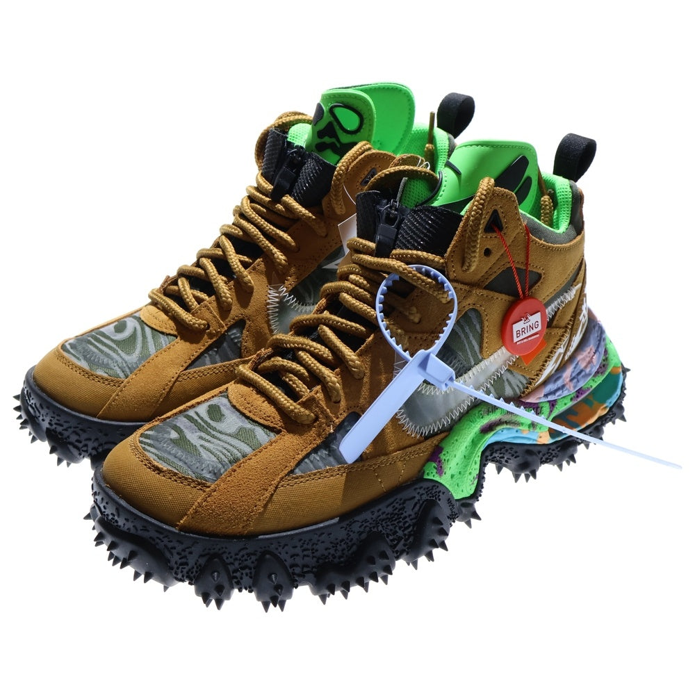NIKE(ナイキ) ×OFF-WHITE AIR TERRA FORMA Wheat and Green Strike DQ1615-700 エア テラフォーマ ハイカットスニーカー ブラウン US9.5/27.5cm