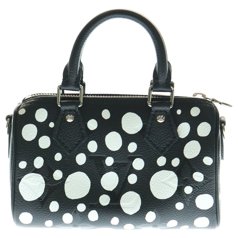 LOUIS VUITTON(ルイヴィトン) ×YK Nano Speedy M81910 ×草間彌生 モノグラム アンプラント ナノスピーディー 2WAYショルダーバッグ ブラック