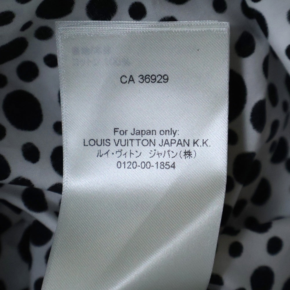 LOUIS VUITTON(ルイヴィトン) ×YK Dots Printed Zipped Shirt RM231H V29 HOS30W ×草間彌生 ドット柄 ジップアップナイロンジャケット ホワイト/ブラック