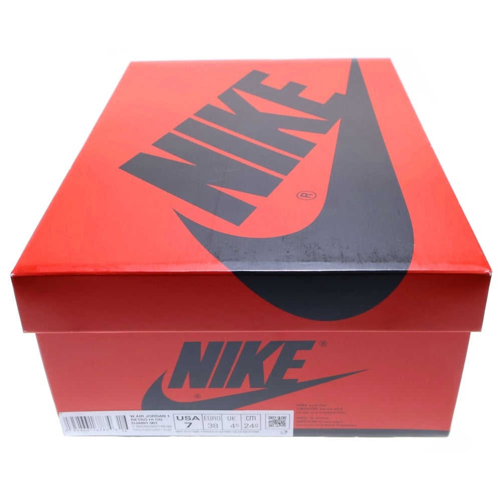 NIKE(ナイキ) WMNS AIR JORDAN1 RETRO HIGH OG DJ4891-061 ウィメンズ エアジョーダン1 レトロ ハイカットスニーカー レッド レディース US7/24.0cm