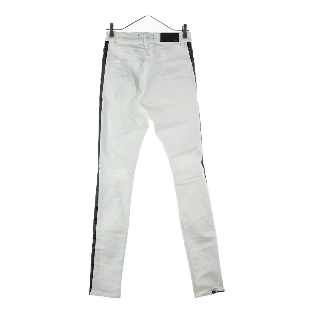 AMIRI(アミリ) Sideline Crush Skinny サイドライン クラッシュ スキニーデニムパンツ ホワイト