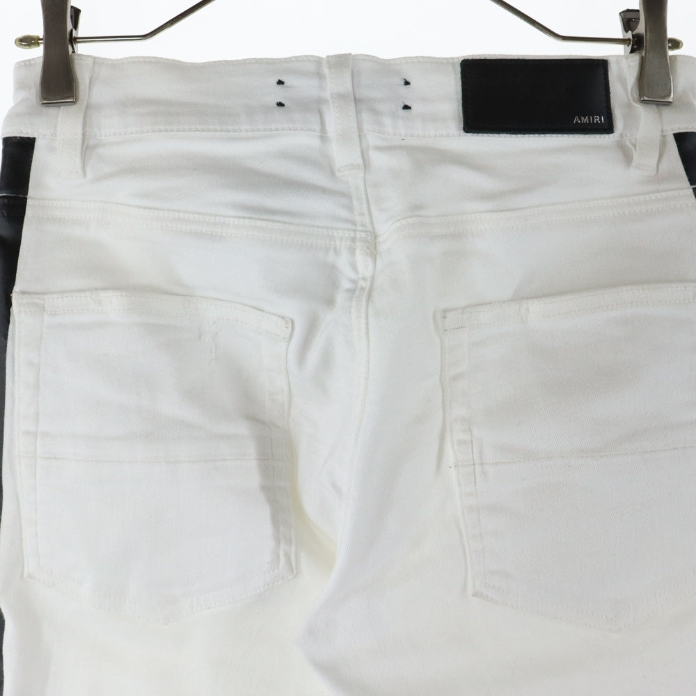 AMIRI(アミリ) Sideline Crush Skinny サイドライン クラッシュ スキニーデニムパンツ ホワイト