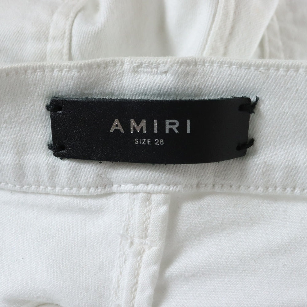 AMIRI(アミリ) Sideline Crush Skinny サイドライン クラッシュ スキニーデニムパンツ ホワイト