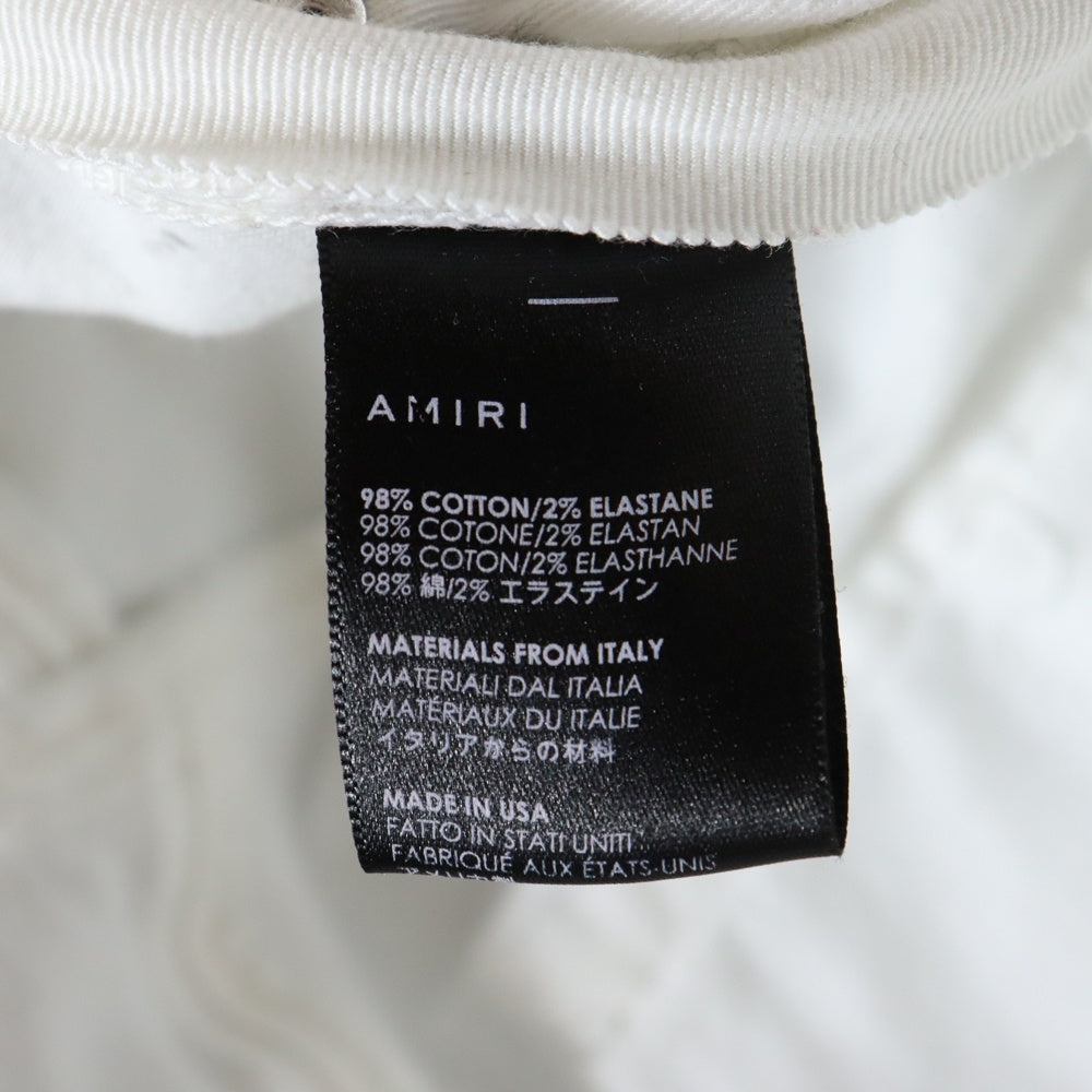 AMIRI(アミリ) Sideline Crush Skinny サイドライン クラッシュ スキニーデニムパンツ ホワイト