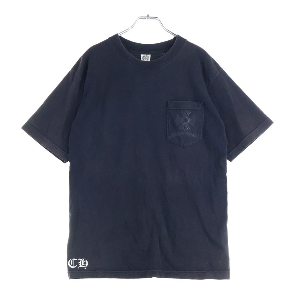 CHROME HEARTS(クロムハーツ) OLD CH CROSS POCKET TEE オールド CHクロス ポケット半袖Tシャツ カットソー ブラック