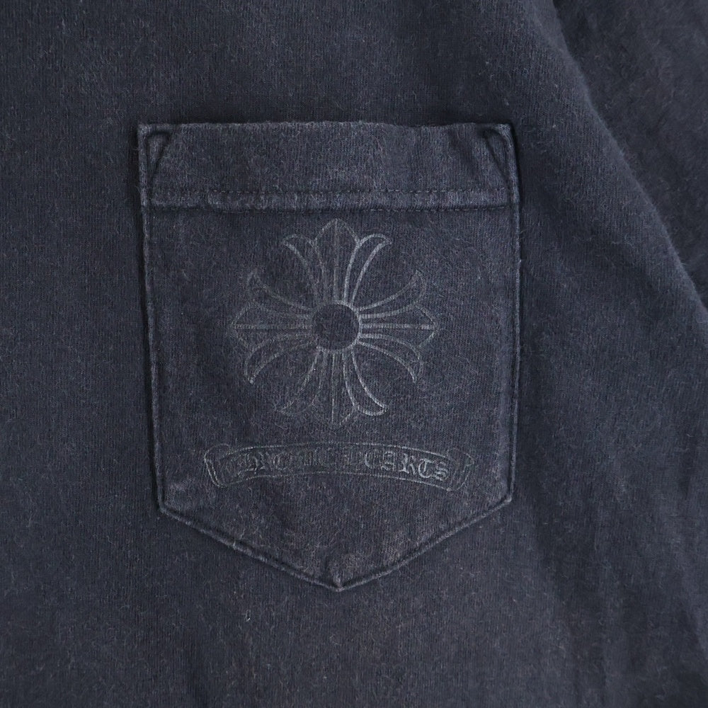 CHROME HEARTS(クロムハーツ) OLD CH CROSS POCKET TEE オールド CHクロス ポケット半袖Tシャツ カットソー ブラック