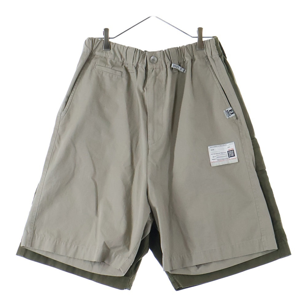 MAISON MIHARAYASUHIRO(メゾンミハラヤスヒロ) FOUR LEGS SHORTS フォーレッグショーツ ドッキング ベージュ/カーキ A14PT042