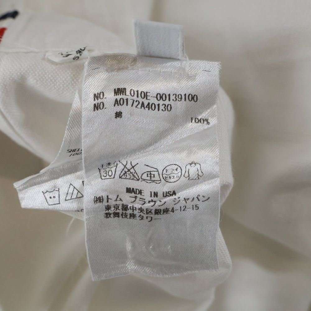 THOM BROWNE(トムブラウン) トリコロールオックスフォードBDシャツ ホワイト MWL010E-00139100