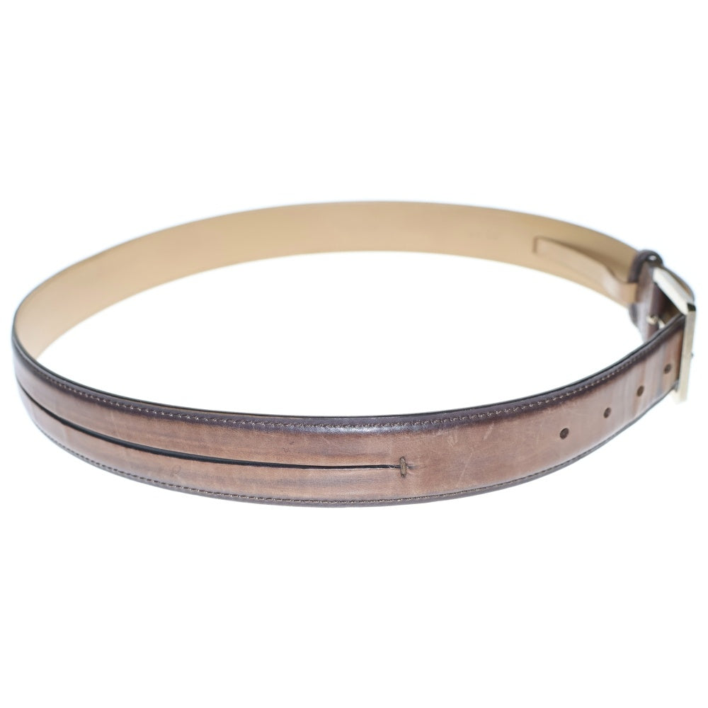 Berluti(ベルルッティ) レザーベルト バックル ブラウン 0114