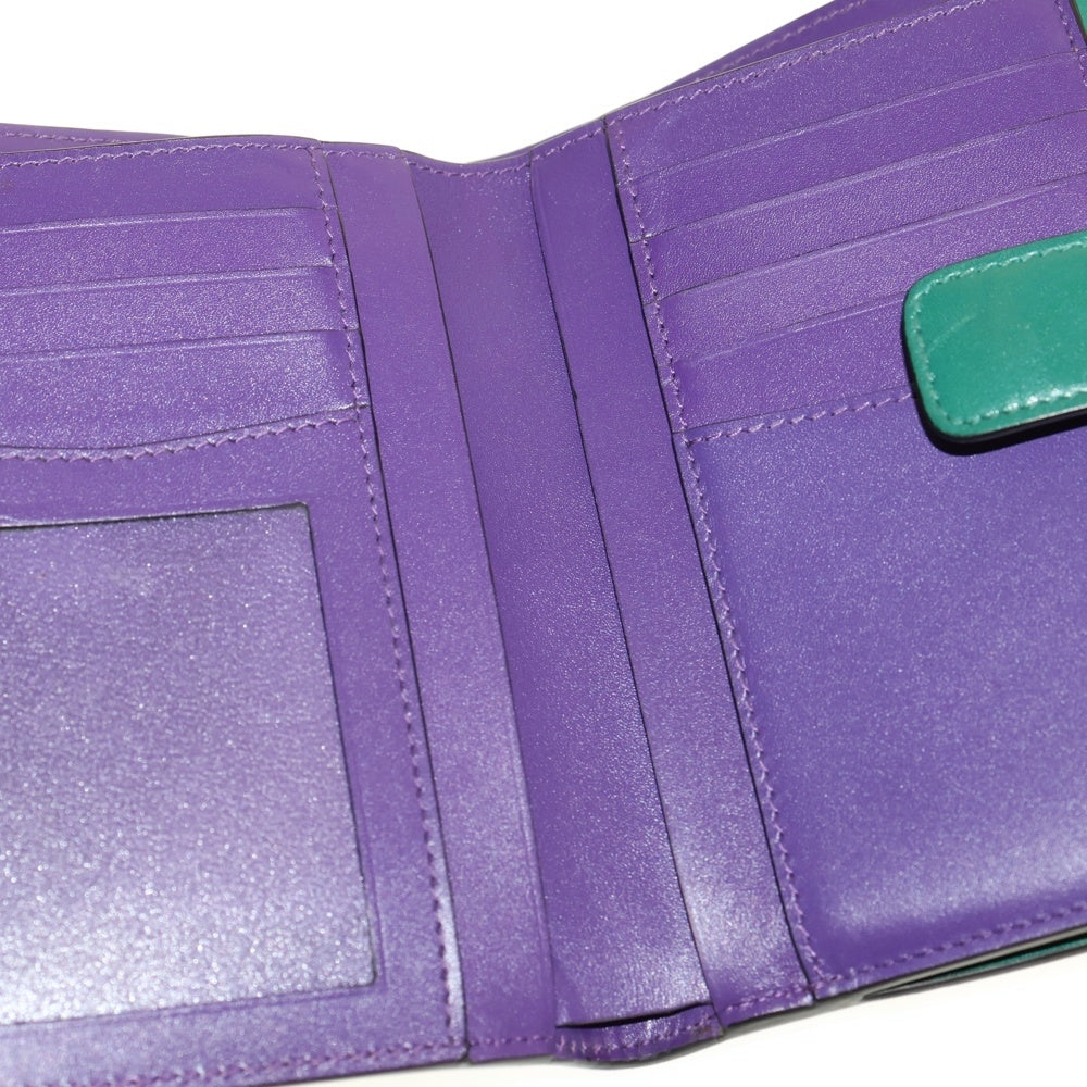 BVLGARI(ブルガリ) セルペンティ フォーエバー 二つ折り財布 カーフレザー グリーン 282665