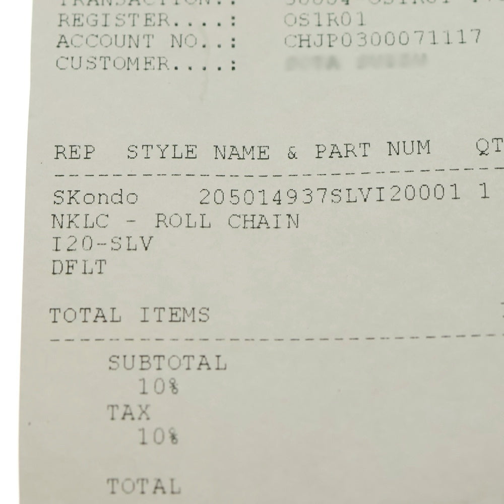 CHROME HEARTS(クロムハーツ) NECKCHAIN R20 ロールチェーンネックレス 20inch シルバー BCA084