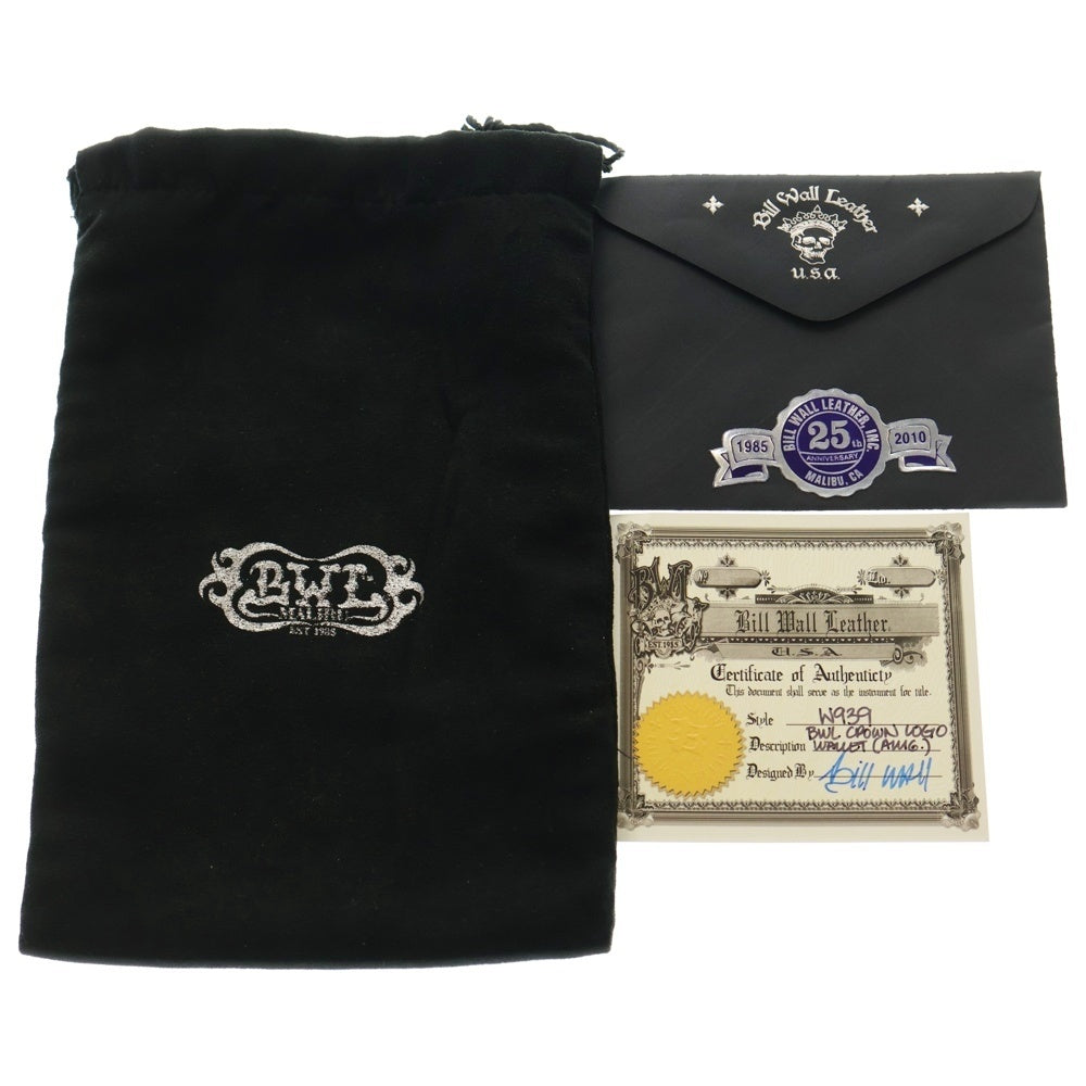 Bill Wall Leather/BWL(ビルウォールレザー) シャイニーアリゲーター レザー ロングウォレット 長財布 ブラック