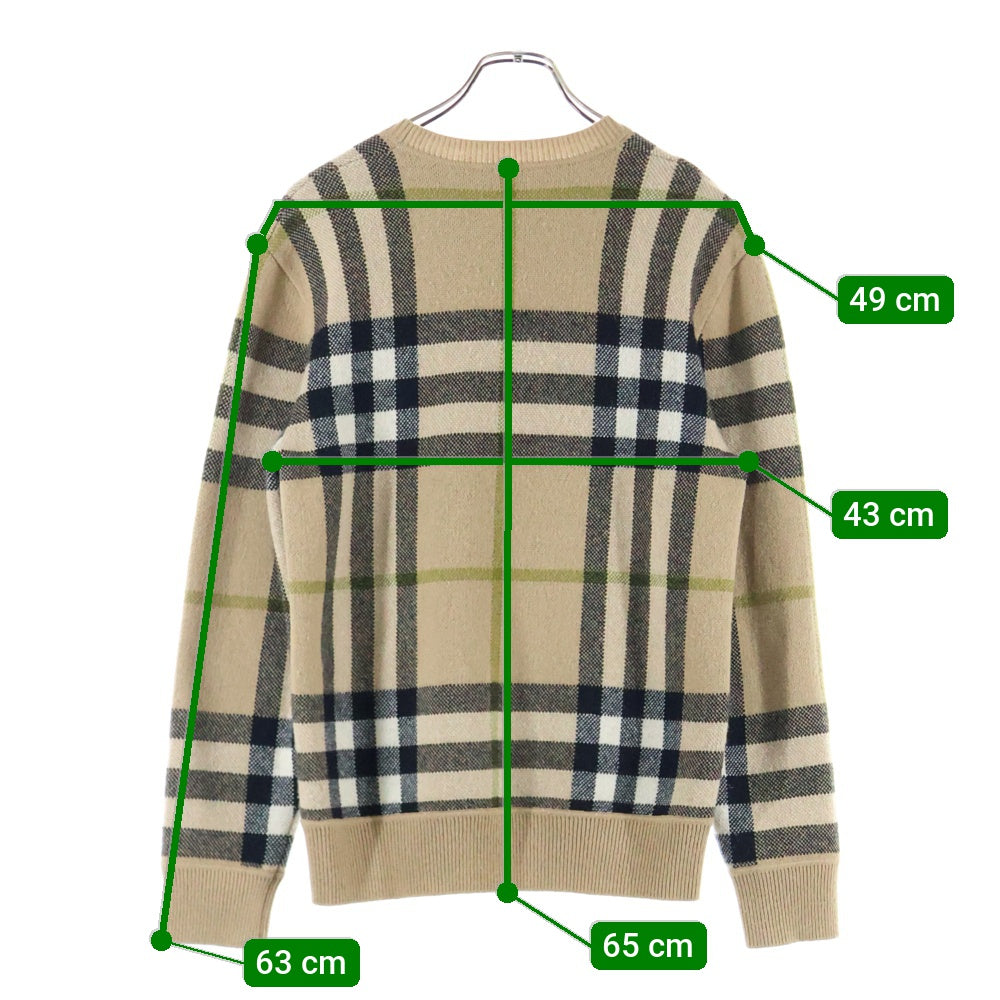 BURBERRY(バーバリー) 22AW NIXON Knit ニクソンニット ノバチェック カシミヤ ベージュ 8041286/71E