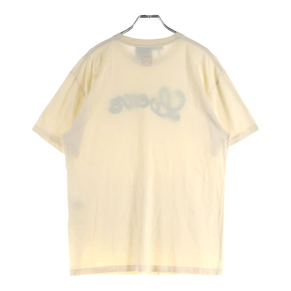 LOEWE(ロエベ) 22SS Cactus Logo Embroidery Tee パウラズイビザ ロゴ刺繍ショートスリーブカットソー 半袖Tシャツ ベージュ S616Y22J02