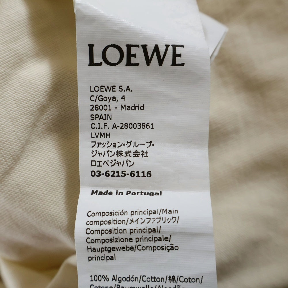 LOEWE(ロエベ) 22SS Cactus Logo Embroidery Tee パウラズイビザ ロゴ刺繍ショートスリーブカットソー 半袖Tシャツ ベージュ S616Y22J02