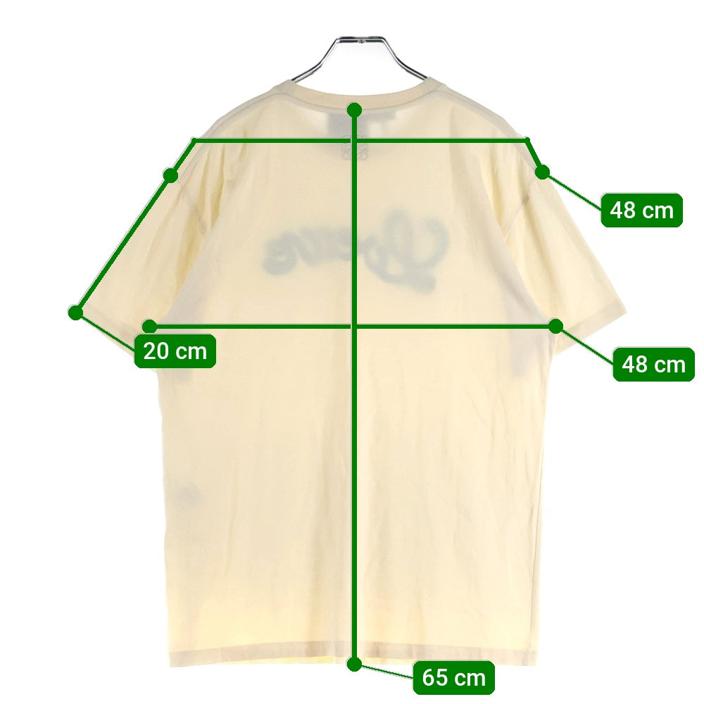 LOEWE(ロエベ) 22SS Cactus Logo Embroidery Tee パウラズイビザ ロゴ刺繍ショートスリーブカットソー 半袖Tシャツ ベージュ S616Y22J02