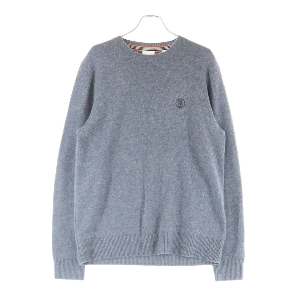BURBERRY(バーバリー) TBロゴクルーネックニット セーター カシミヤ グレー 8033176/70F