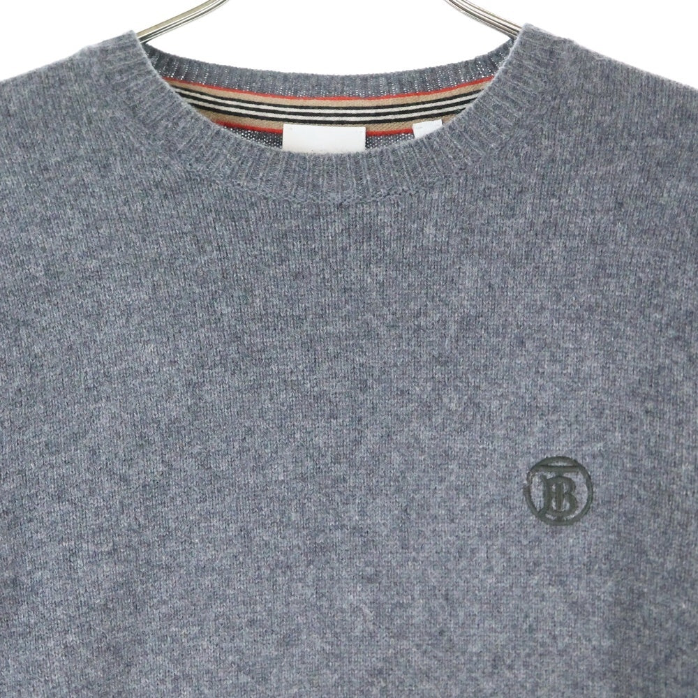 BURBERRY(バーバリー) TBロゴクルーネックニット セーター カシミヤ グレー 8033176/70F