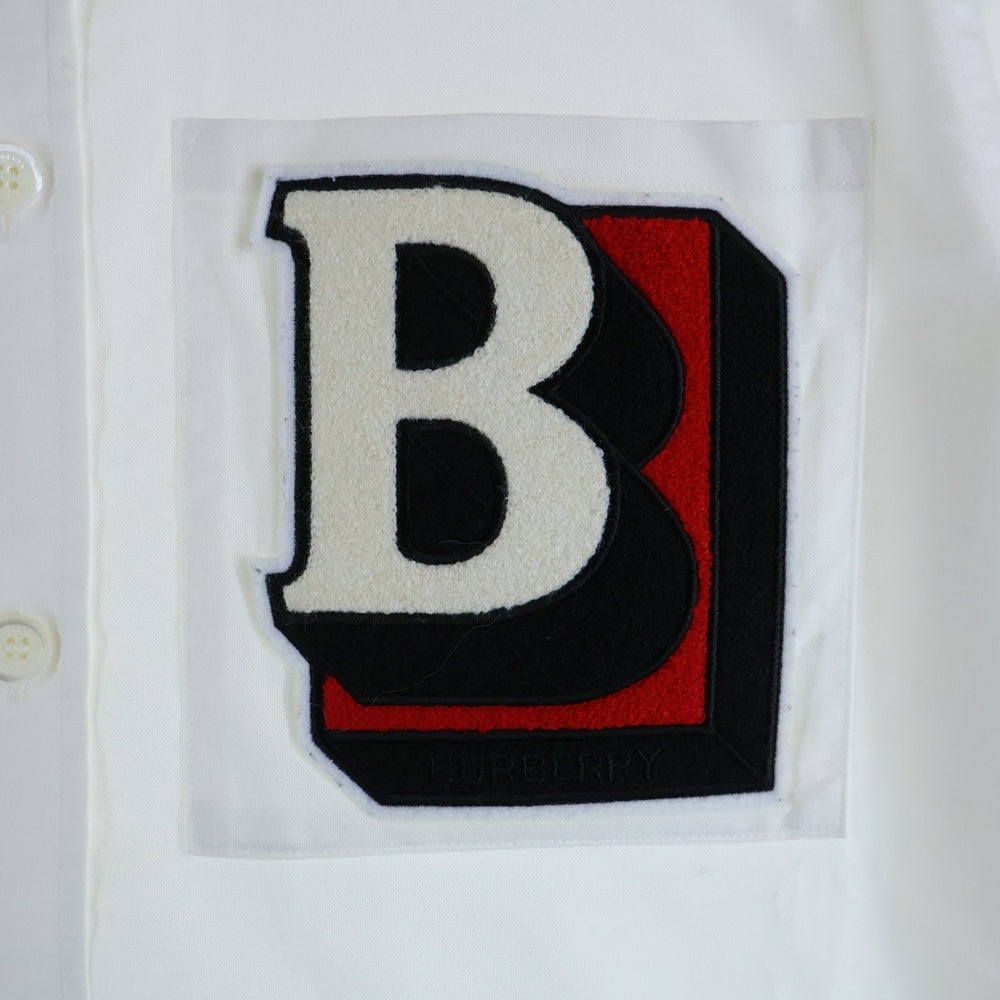 BURBERRY(バーバリー) Logo patch shirt ロゴパッチシャツ ホワイト 8050134/72B