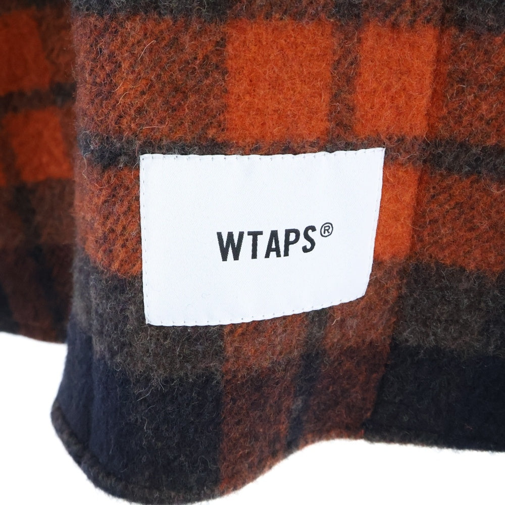 WTAPS(ダブルタップス) 24AW JACKET WOPL. MOSSER. TEXTILE ウールチェックシャツ ブラウン 242WVDT-JKM04