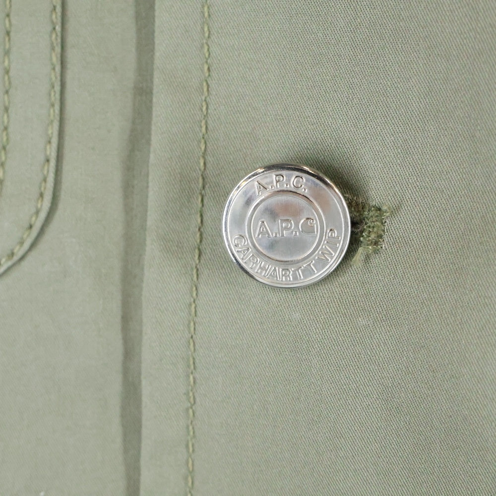A.P.C(アーペーセー) ×Carhartt VESTE MISHIGUENE JACKET ミリタリーカーキジャケット 20E2-COEBS-H02613 オリーブ