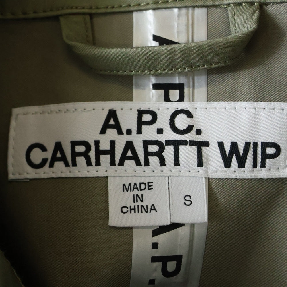 A.P.C(アーペーセー) ×Carhartt VESTE MISHIGUENE JACKET ミリタリーカーキジャケット 20E2-COEBS-H02613 オリーブ