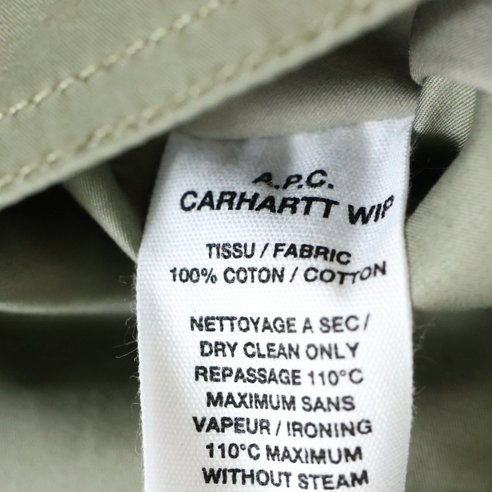 A.P.C(アーペーセー) ×Carhartt VESTE MISHIGUENE JACKET ミリタリーカーキジャケット 20E2-COEBS-H02613 オリーブ