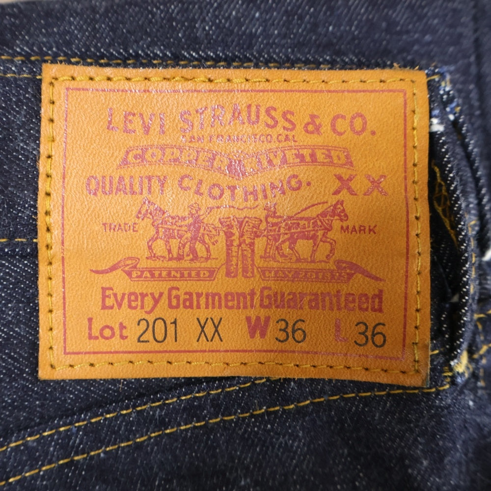Levi's(リーバイス) 90S VINTAGE 201XX デッドストック ヴィンテージ デニム ボタン裏555 バレンシア工場 インディゴ 201-0003