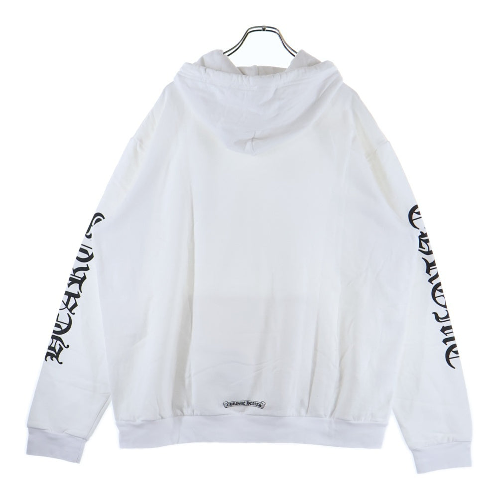 CHROME HEARTS(クロムハーツ) SWTSHRT PLVR 袖英字プリントプルオーバーパーカー ホワイト