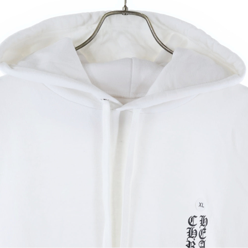 CHROME HEARTS(クロムハーツ) SWTSHRT PLVR 袖英字プリントプルオーバーパーカー ホワイト