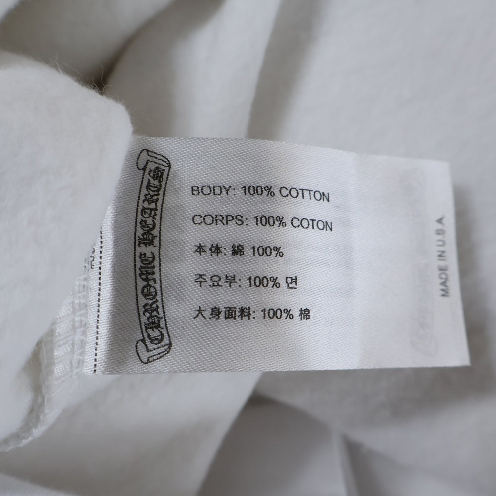 CHROME HEARTS(クロムハーツ) SWTSHRT PLVR 袖英字プリントプルオーバーパーカー ホワイト