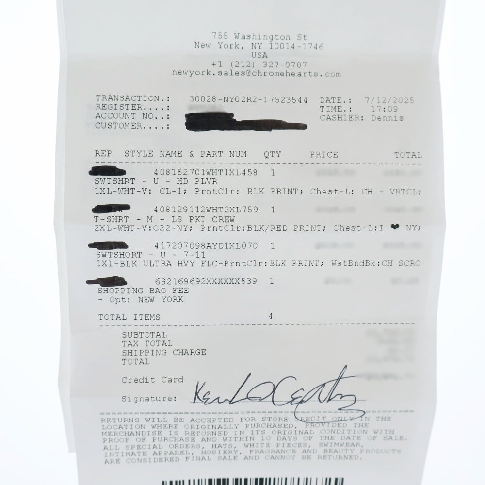 CHROME HEARTS(クロムハーツ) SWTSHRT PLVR 袖英字プリントプルオーバーパーカー ホワイト