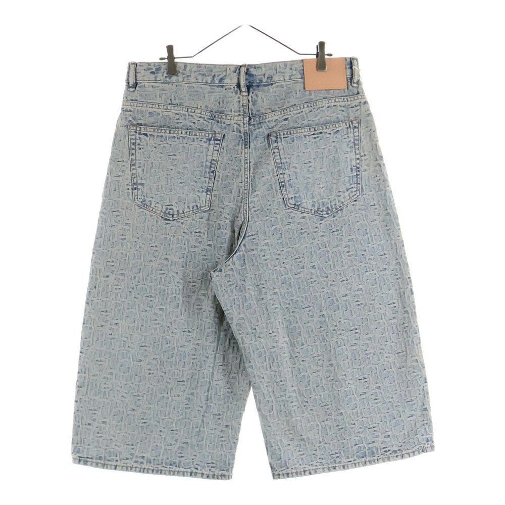 Acne Studios(アクネ ストゥディオズ) Loose fit Monogram denim shorts ルーズフィットモノグラムデニムショーツ ハーフパンツ インディゴ FN-UX-SHOR000021