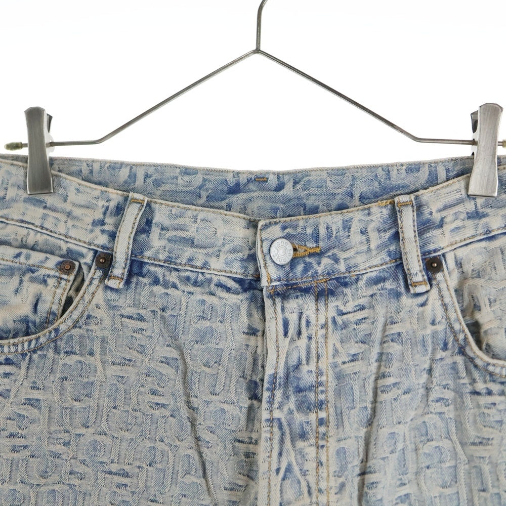 Acne Studios(アクネ ストゥディオズ) Loose fit Monogram denim shorts ルーズフィットモノグラムデニムショーツ ハーフパンツ インディゴ FN-UX-SHOR000021