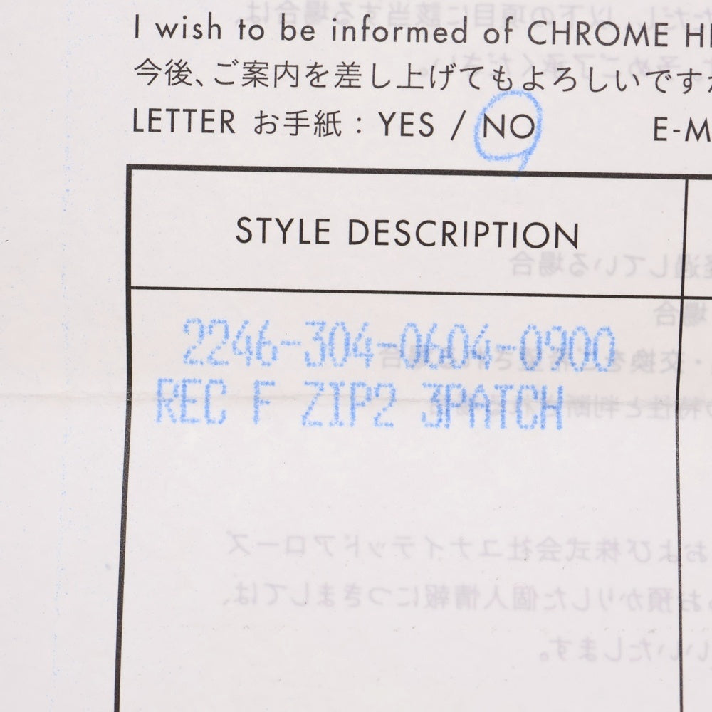 CHROME HEARTS(クロムハーツ) REC F ZIP 3クロス ラウンドジップレザーウォレット 財布 ブラック BCA368