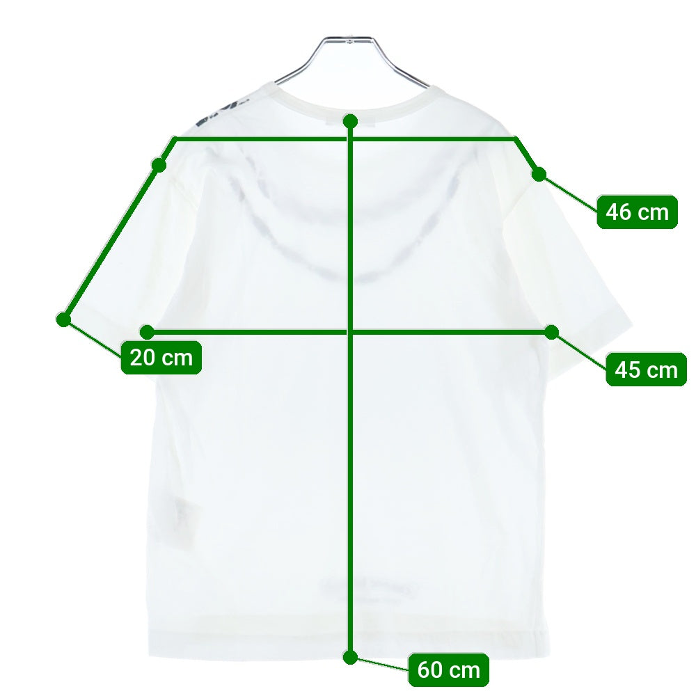 CHROME HEARTS(クロムハーツ) ×COMME des GARCONS クリスマス限定 コムデギャルソン フロントロゴ 半袖Tシャツ カットソー ホワイト OT-T020