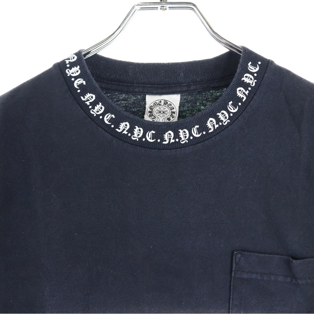 CHROME HEARTS(クロムハーツ) NYC NECK LOGO S/S TEE ネック ロゴ プリント 半袖Tシャツ カットソー ブラック