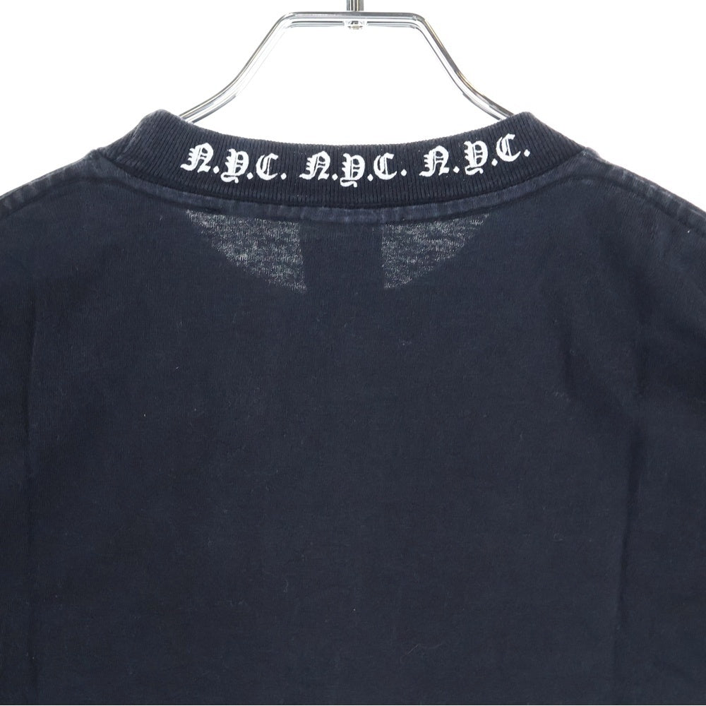 CHROME HEARTS(クロムハーツ) NYC NECK LOGO S/S TEE ネック ロゴ プリント 半袖Tシャツ カットソー ブラック
